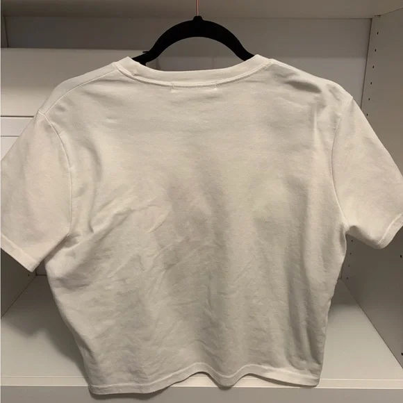 OAK + FORT White T-Shirt with Red Cherry Bow Design - Picture 2 of 2